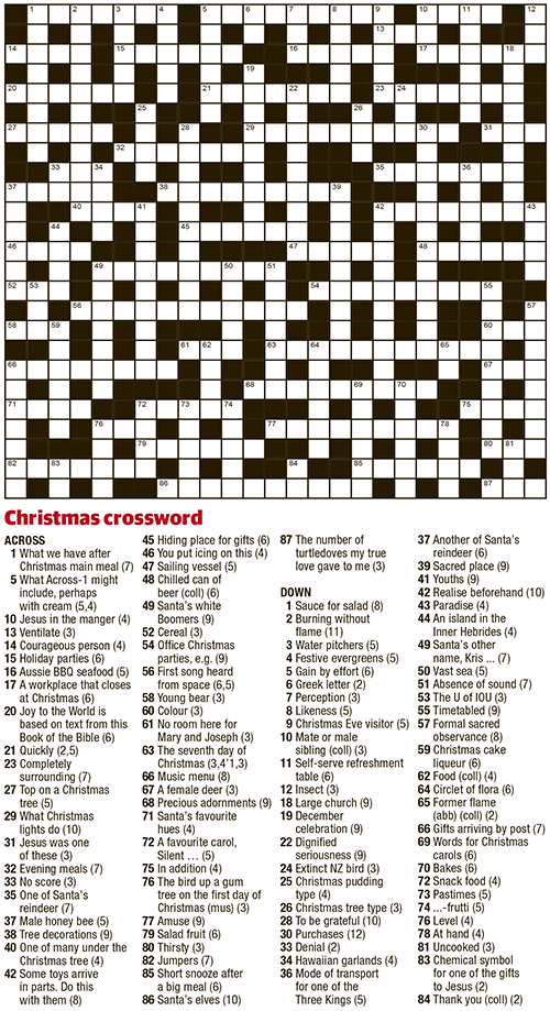Thumbnail for Christmas crossword 25x25 - more then one available