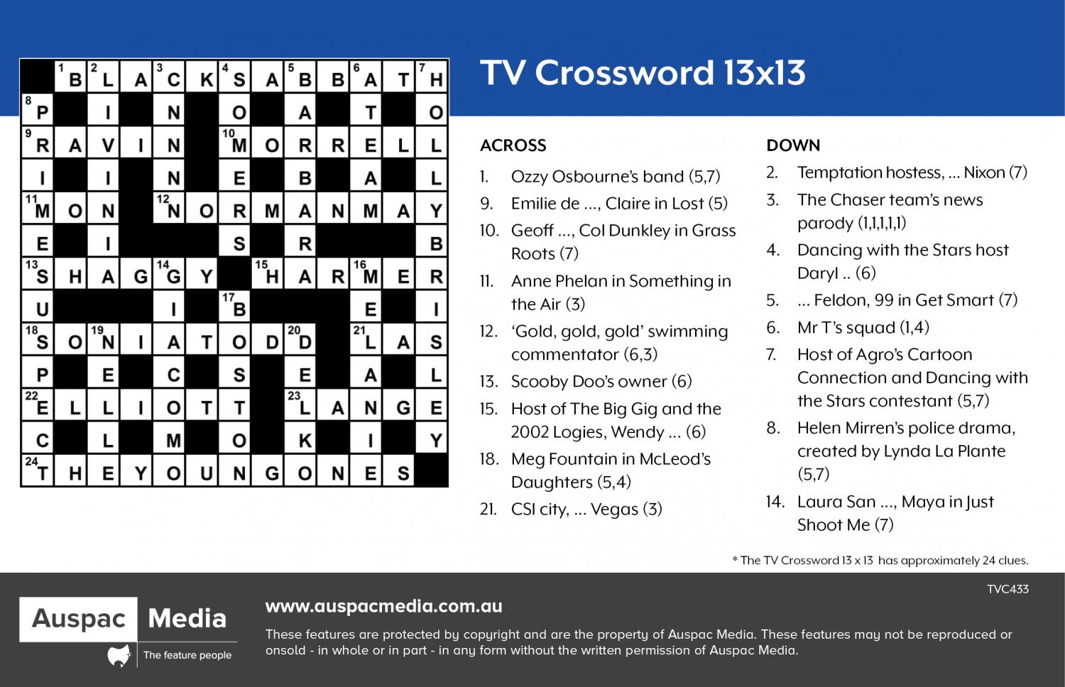 Thumbnail for TV Crossword  13x13