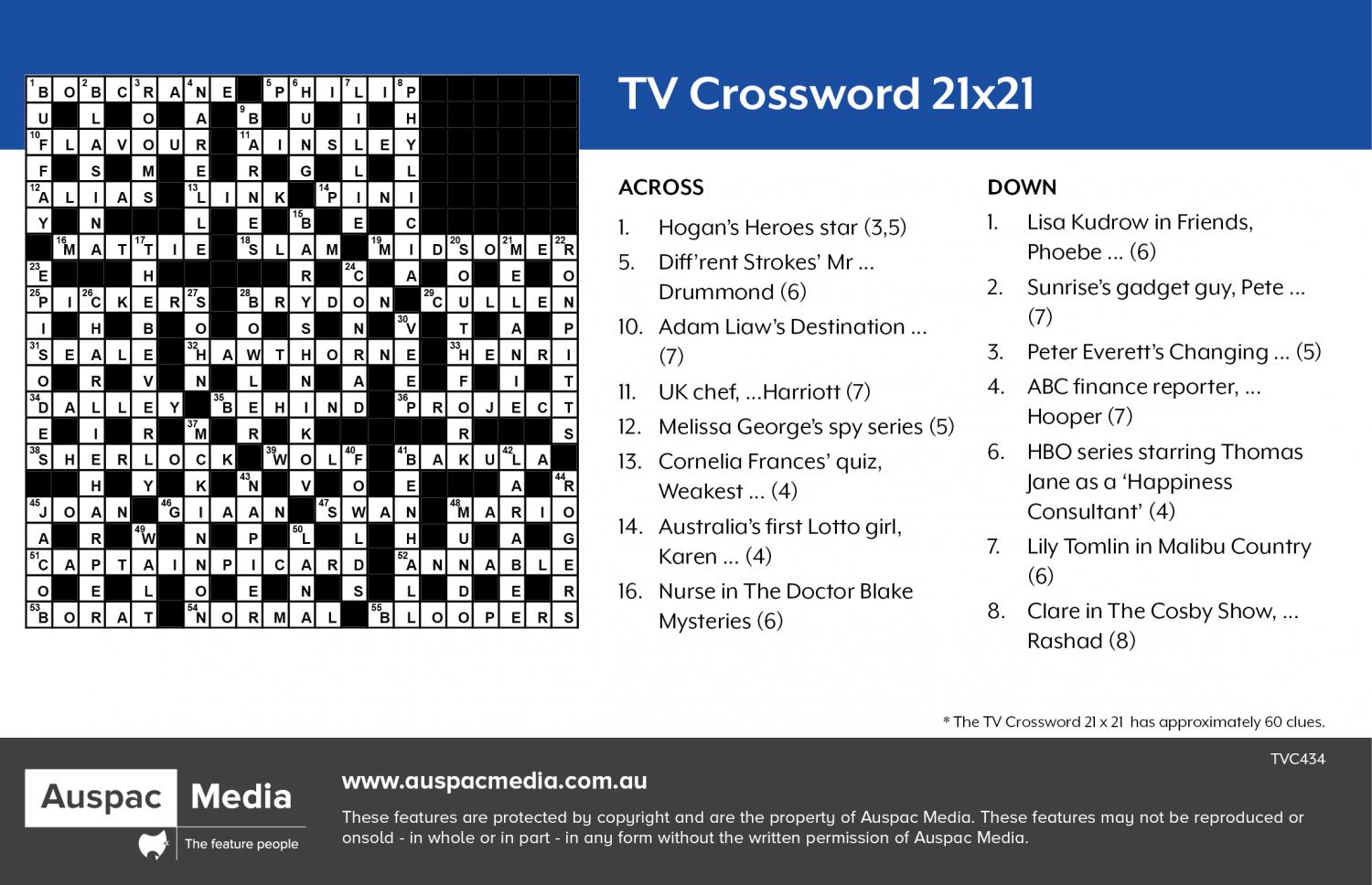 Thumbnail for TV Crossword 21X21