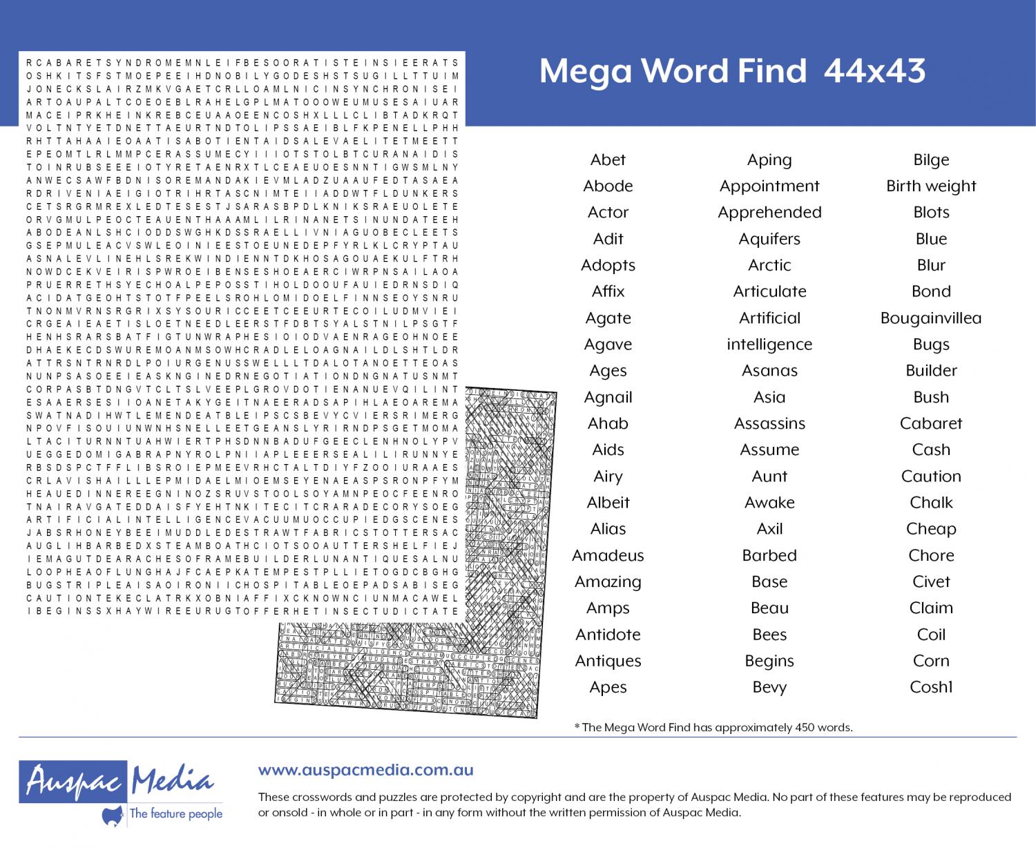 Thumbnail for Mega Word Find 44x43
