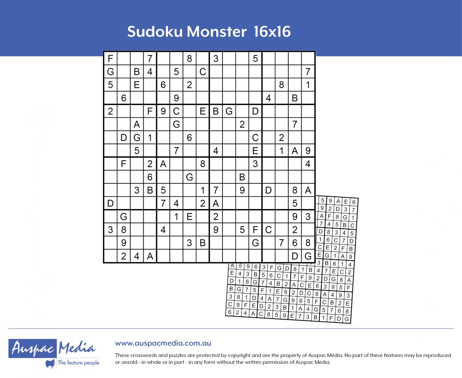 Thumbnail for Sudoku Monster 16x16