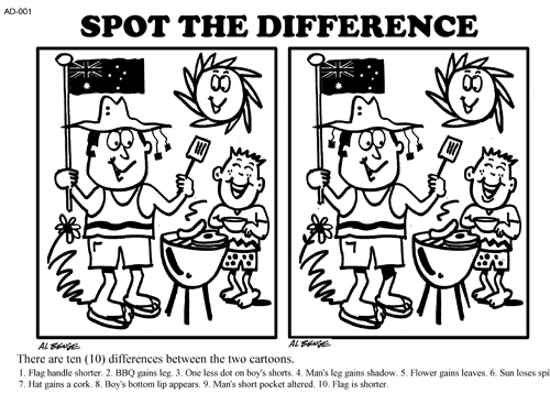 Thumbnail for Benge's Spot the Difference - Australia Day 