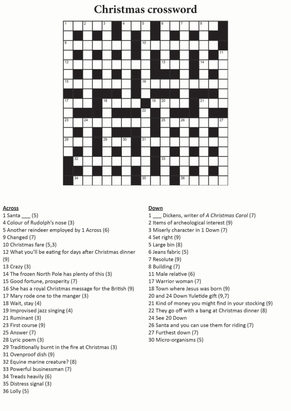 Thumbnail for Christmas Crossword 17x17