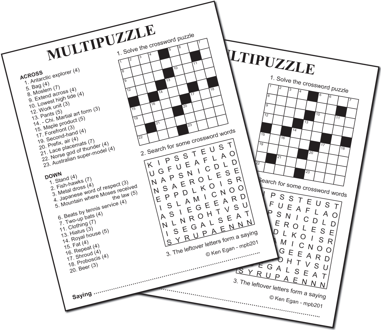 Thumbnail for 20 MULTIPUZZLE PUZZLE BOOKLET 01